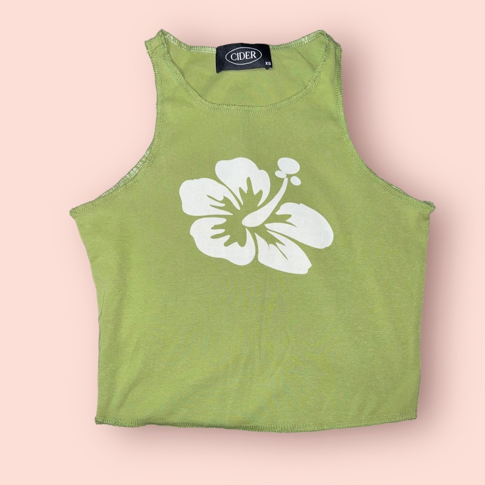 Cider Green Crop Top